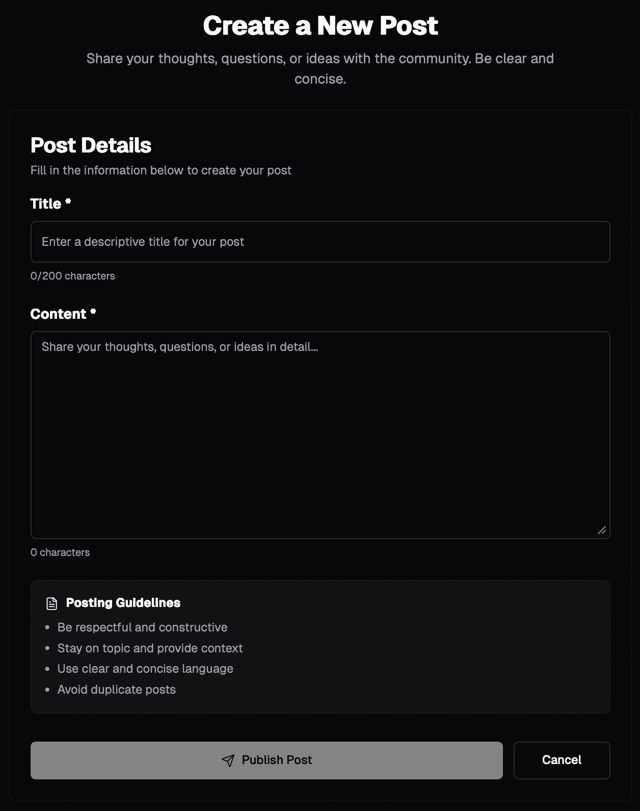 Create Post